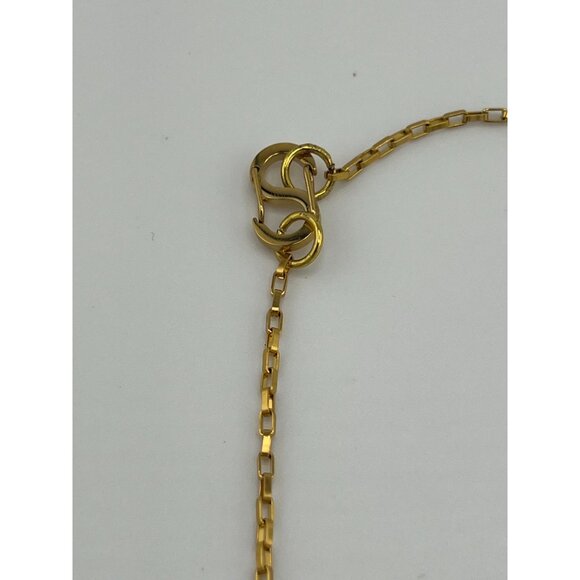 Vintage Dior Charm Necklace Reworked Pendant Gold Plated Box Chain - Picture 6 of 6